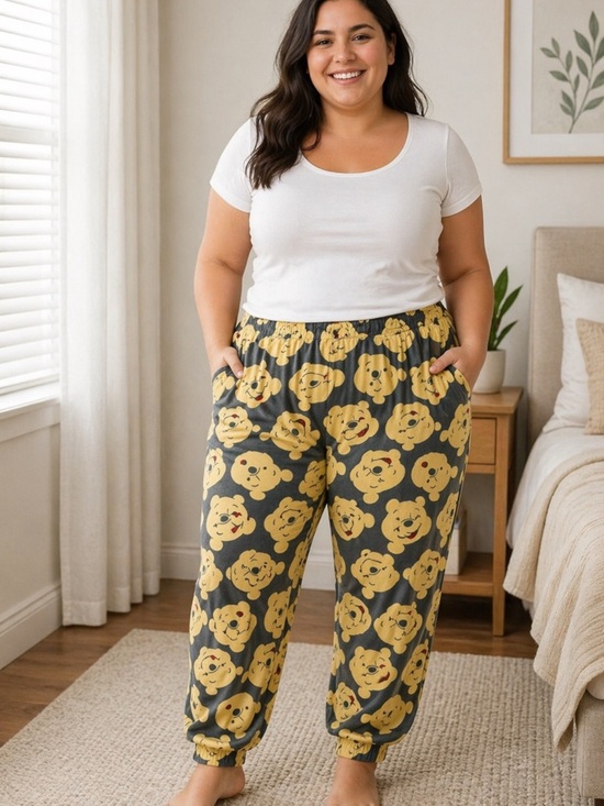 Disney Other - Winnie The Pooh Disney Womens 3X Pajama Lounge Joggers Pants Fleece Stretchy